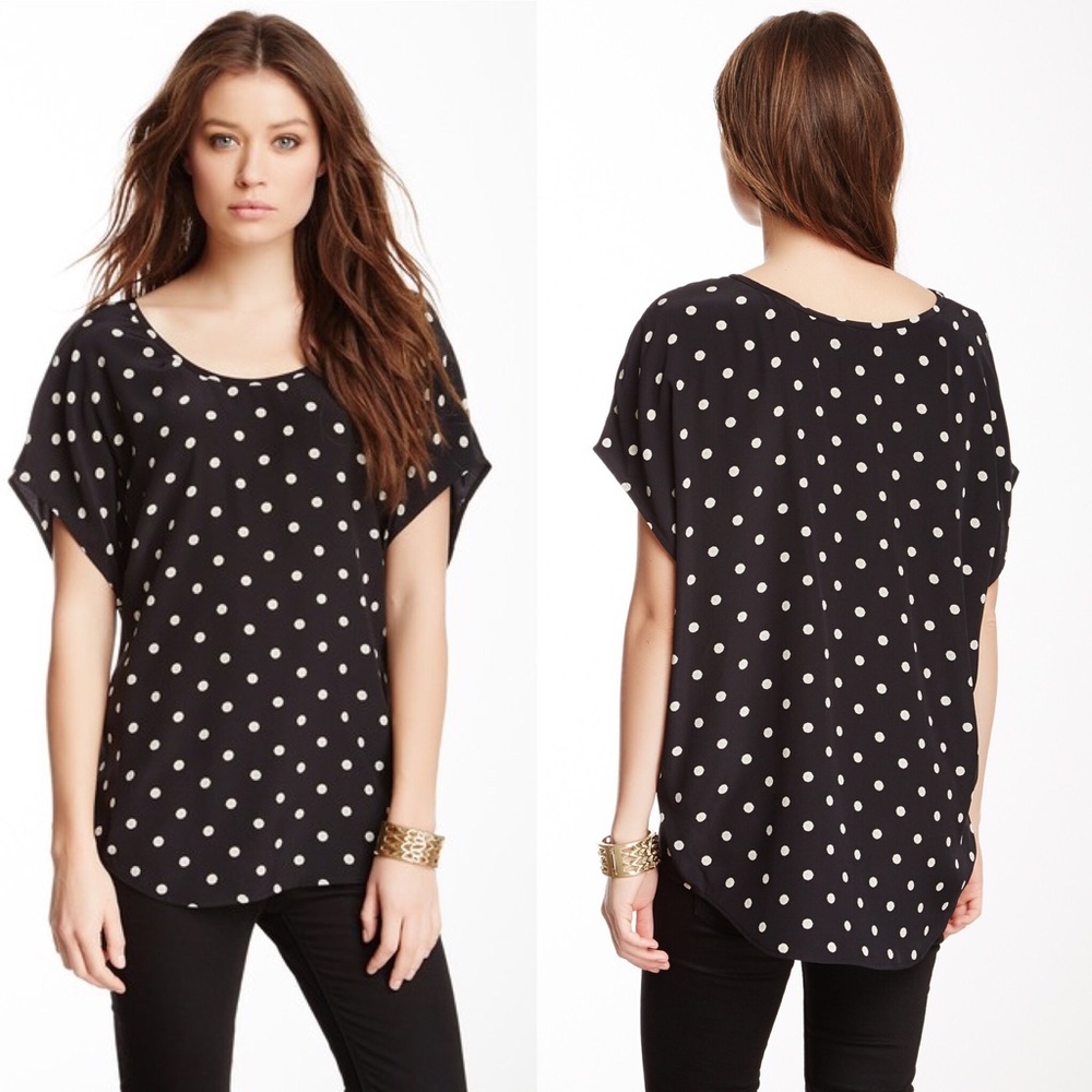 Joie Joann Dotted Silk Blouse